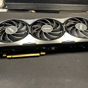 MSI Silver and Black Graphics Card